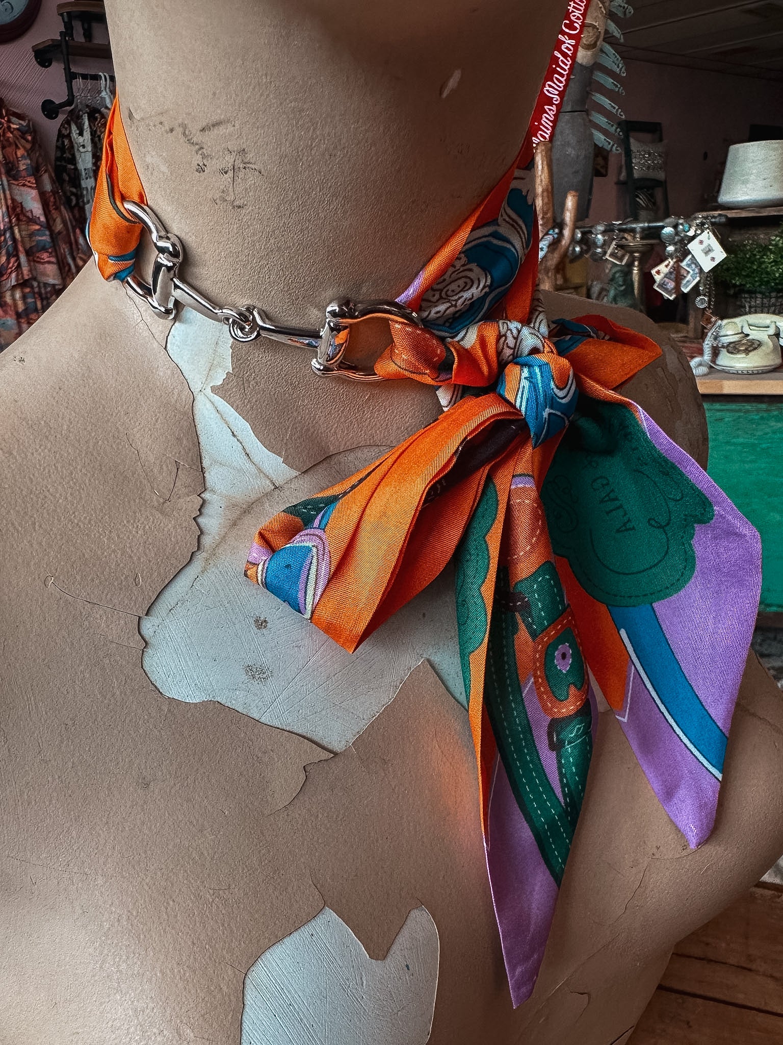 Twilly w/ Horse Bit Scarf Slide