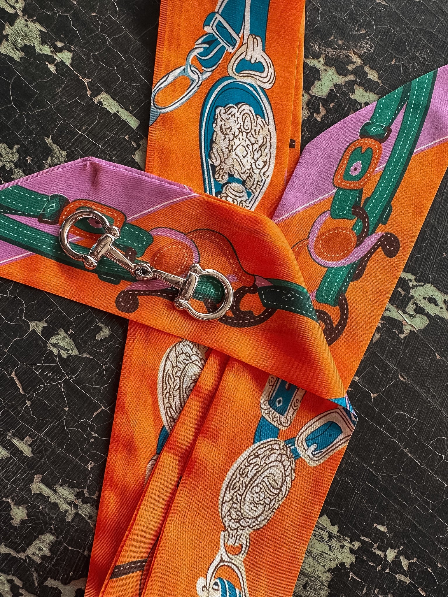 Twilly w/ Horse Bit Scarf Slide