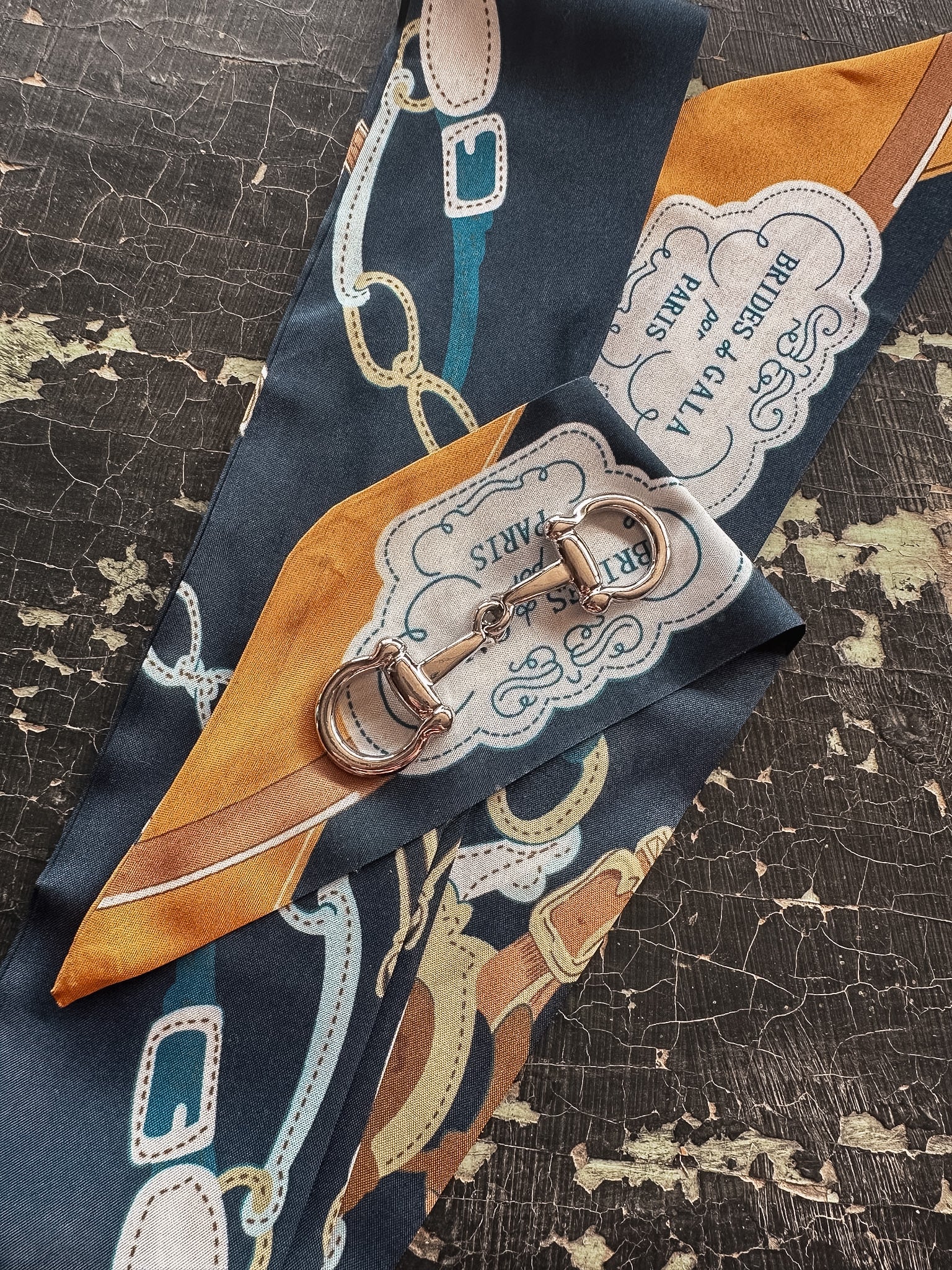 Twilly w/ Horse Bit Scarf Slide