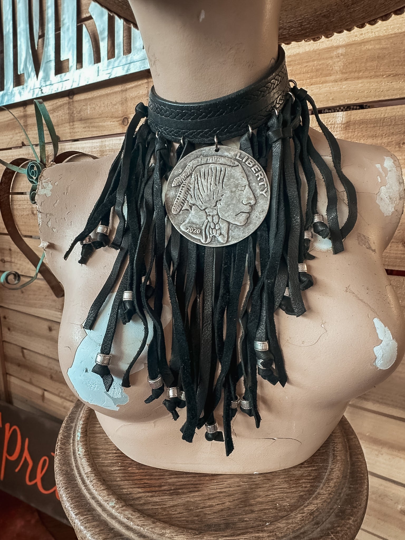 Indian Head Nickel Choker - Black