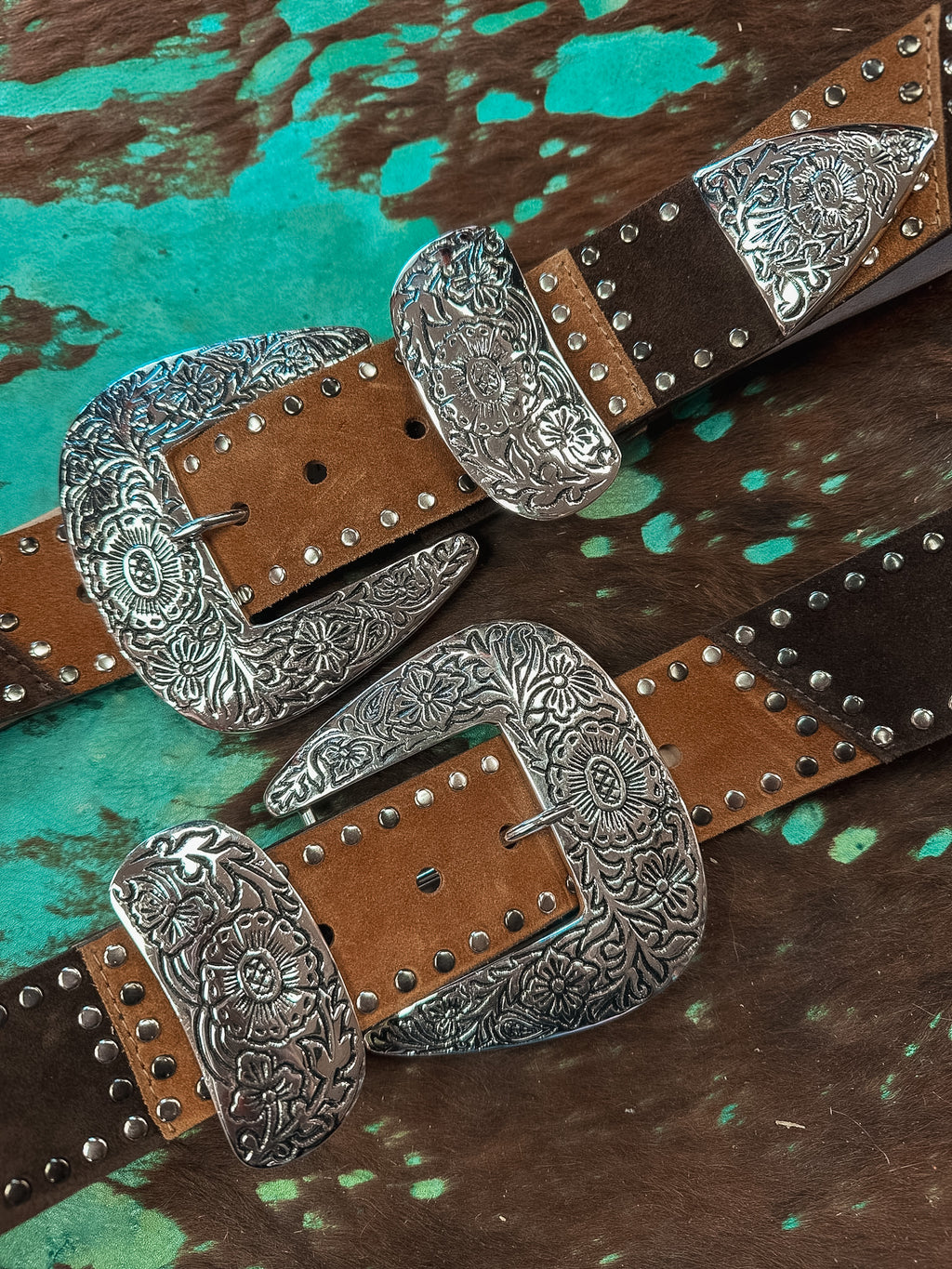 Big Ole Belt - Brown Patchwork