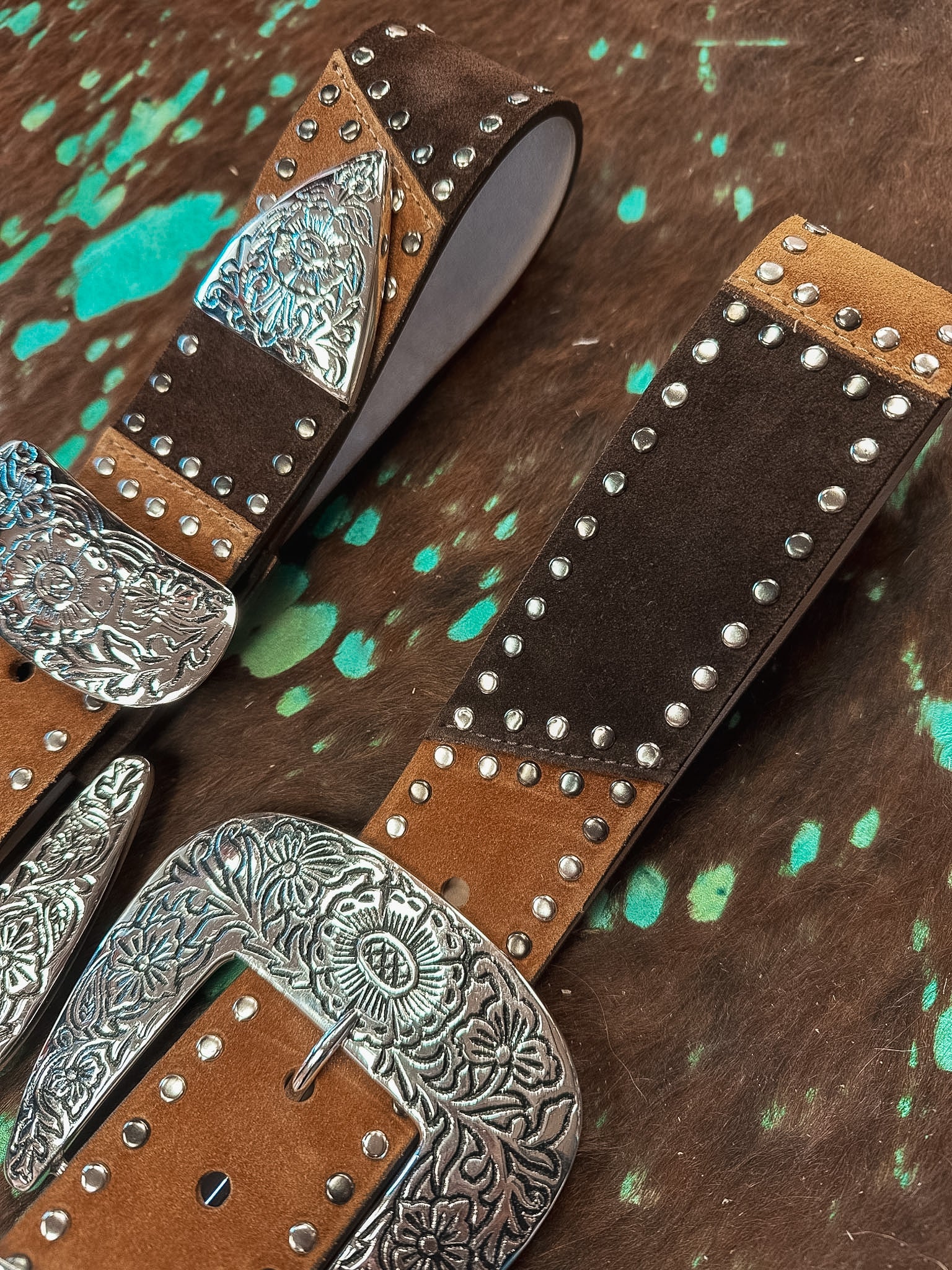 Big Ole Belt - Brown Patchwork