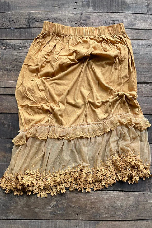 Layered up in Lace Skirt