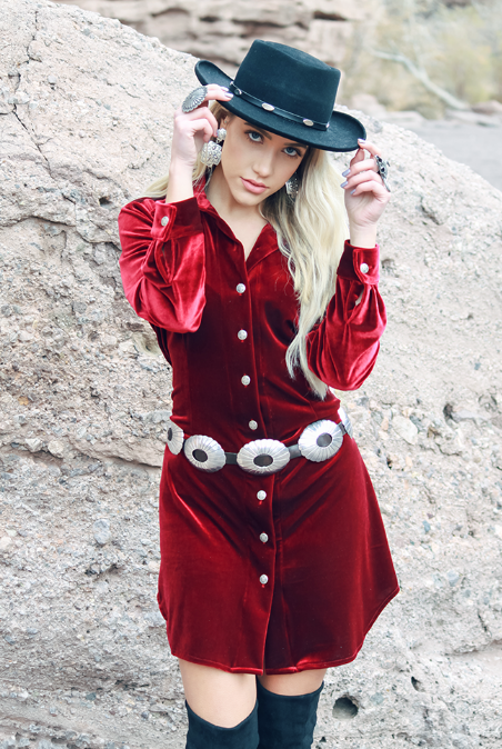 The Ana Shirt Dress - Velvet