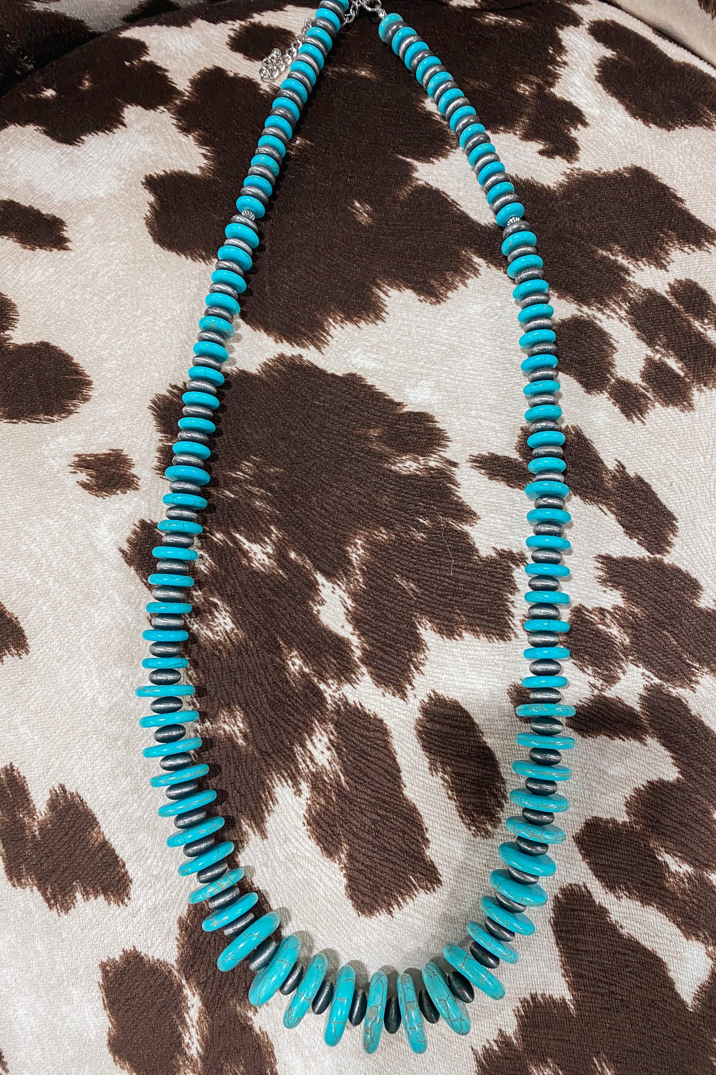 Faux Turquoise & Navajo Pearl Disc