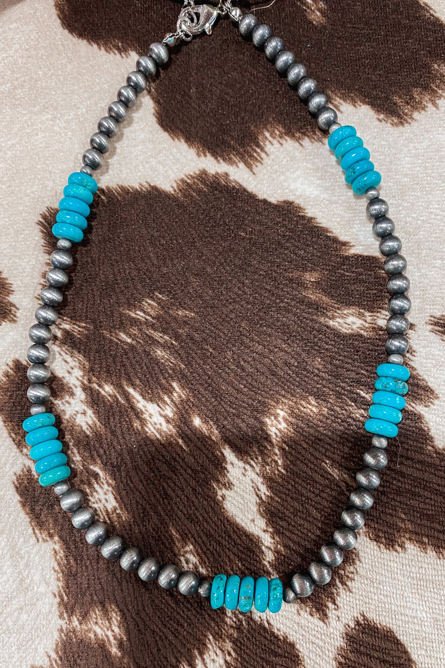 Faux Turquoise & Navajo Pearl Choker