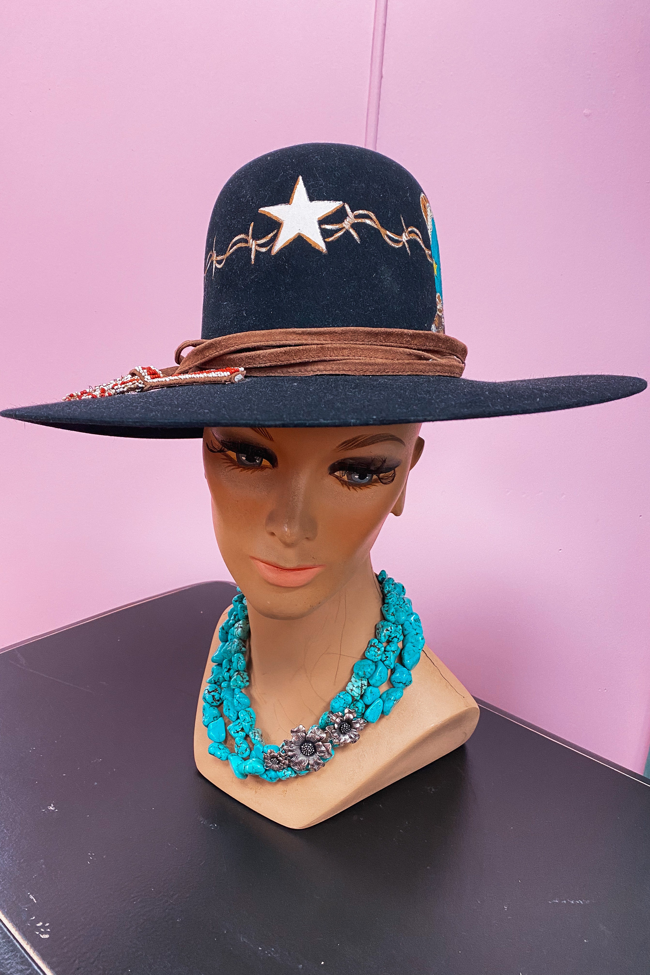 Painted Western Felt Hat