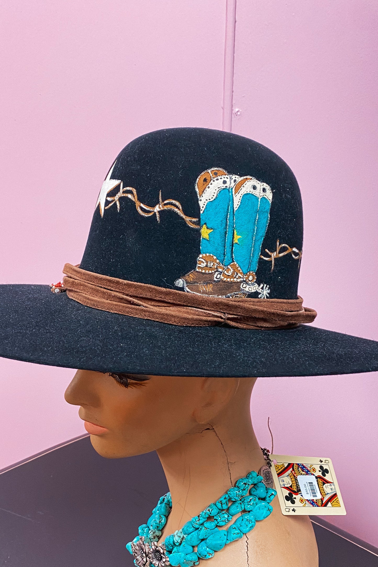 Painted Western Felt Hat