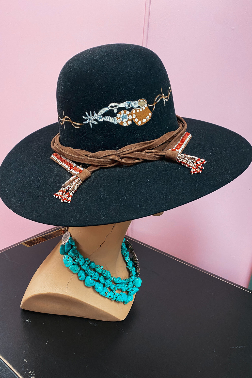 Painted Western Felt Hat