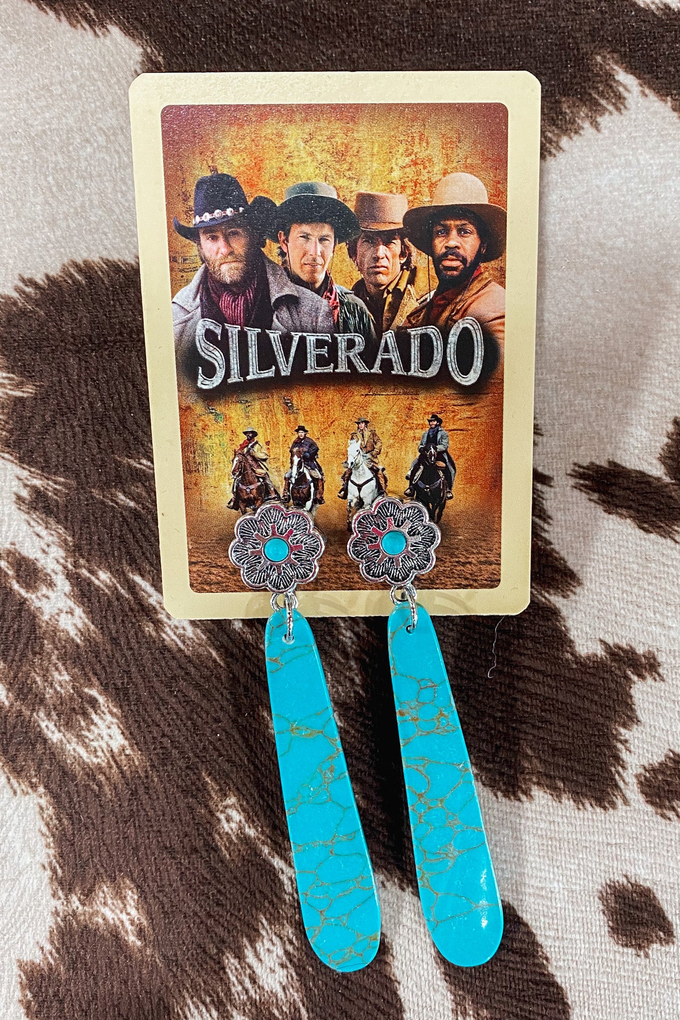 Turquoise Slab Earrings